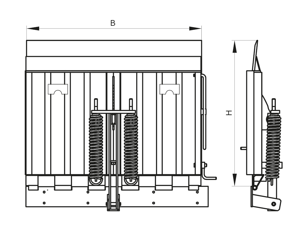 Stationary vertical storing dock leveler